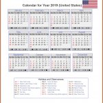 2019 Monthly USA Holidays Calendar