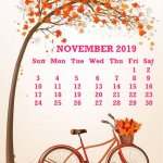 2019 November iPhone Calendar Wallpaper
