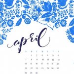 April 2019 simple iPhone Wallpaper Calendar