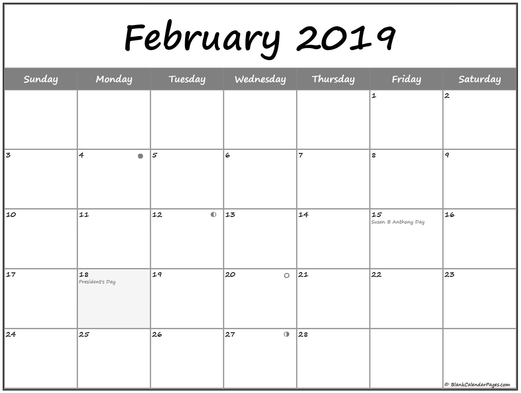 Australia Calendar February 2019
