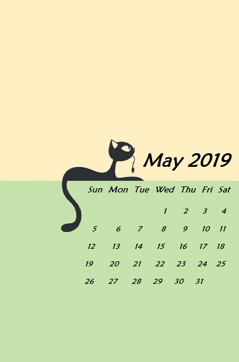 Cute Kitty May 2019 iPhone Screen Saver