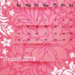 Cute floral Design August 2019 iPhone Background