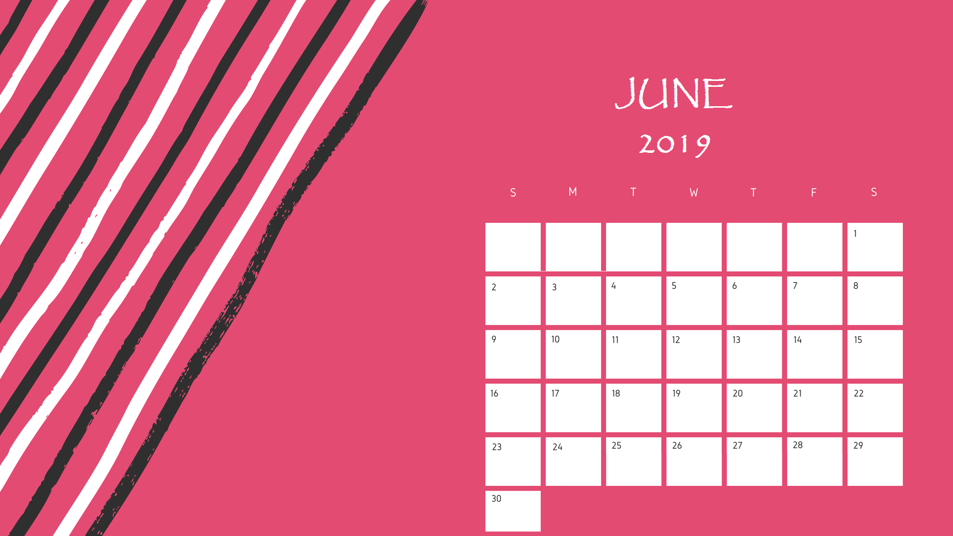 Download June 2019 Printable Calendar