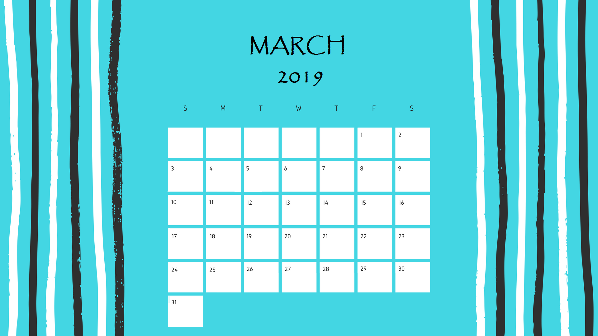 Download March 2019 Printable Calendar