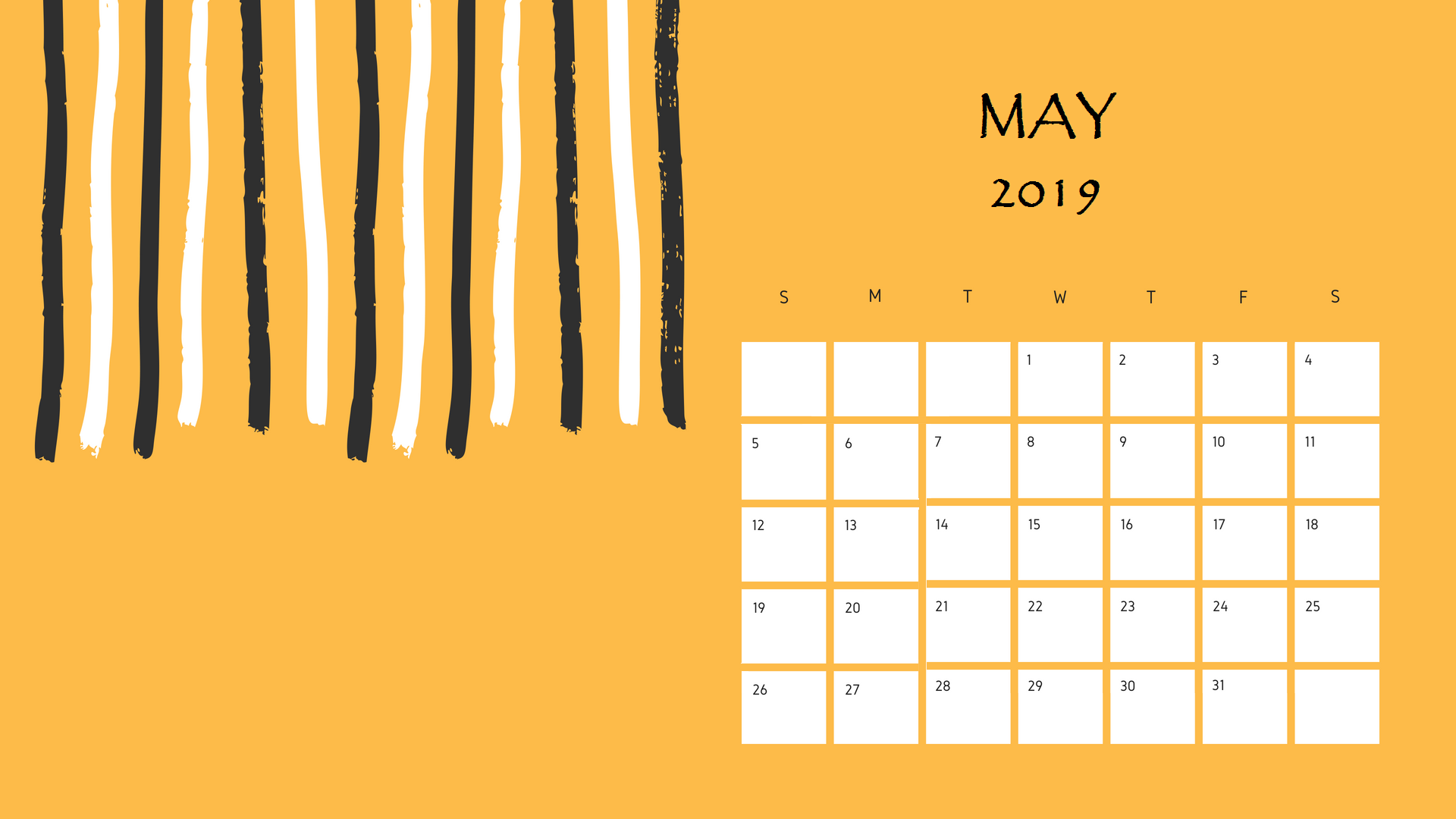 Download May 2019 Printable Calendar