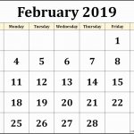Calendar February March 2019