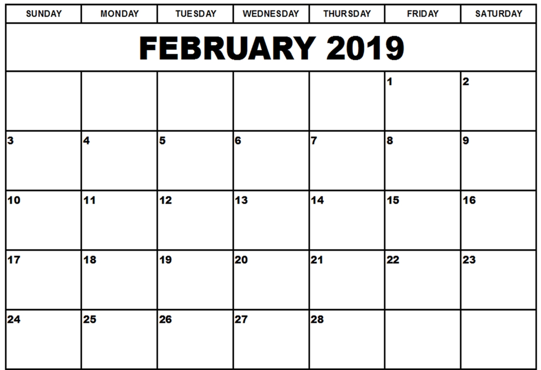 February 2019 Calendar Australia Word Printable Excel