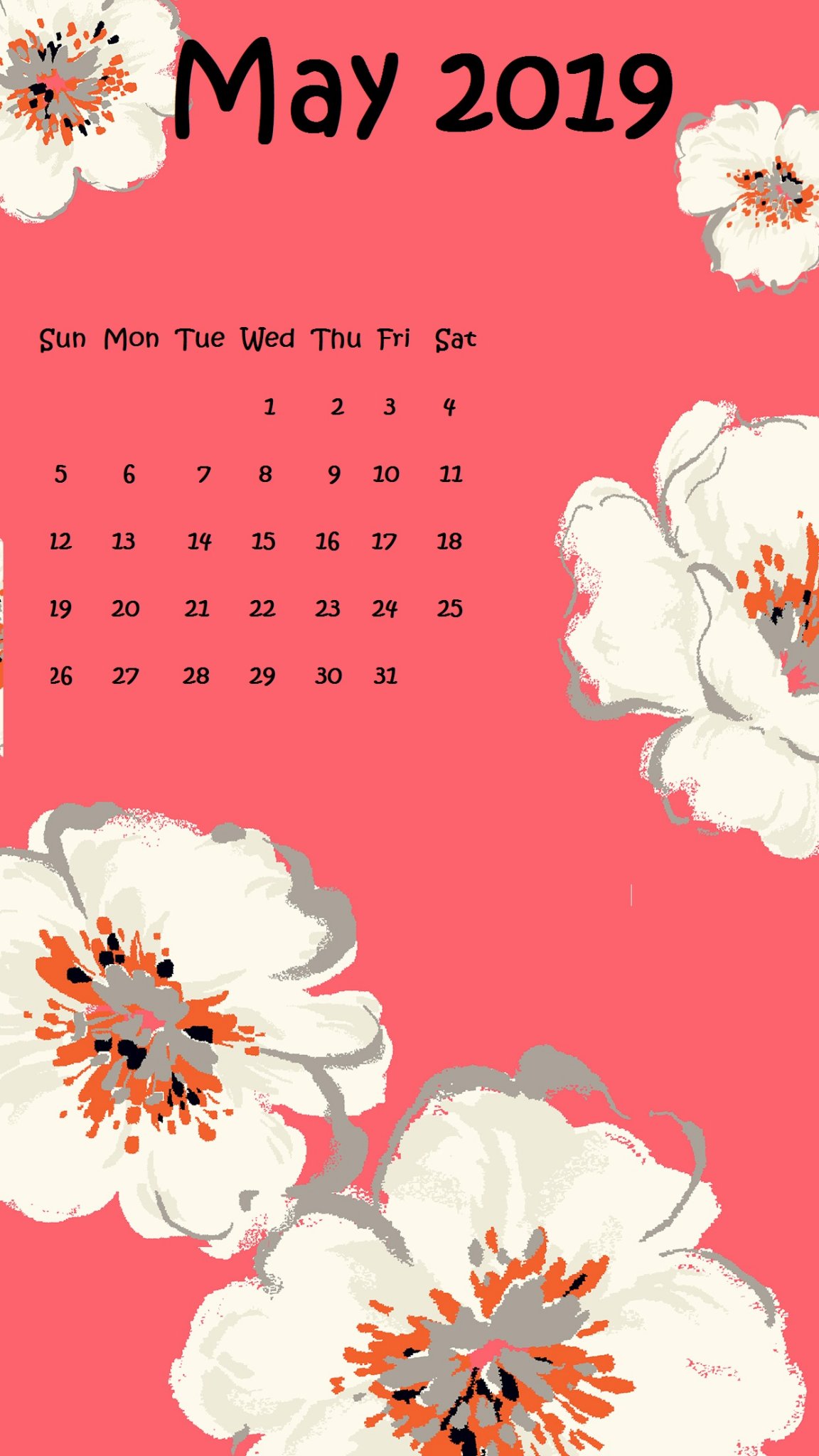 Floral May 2019 iPhone Wallpaper