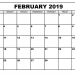 Free Printable Calendar For February 2019