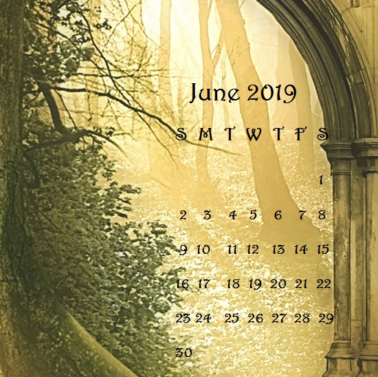 Horror Background June 2019 iPhone calendar