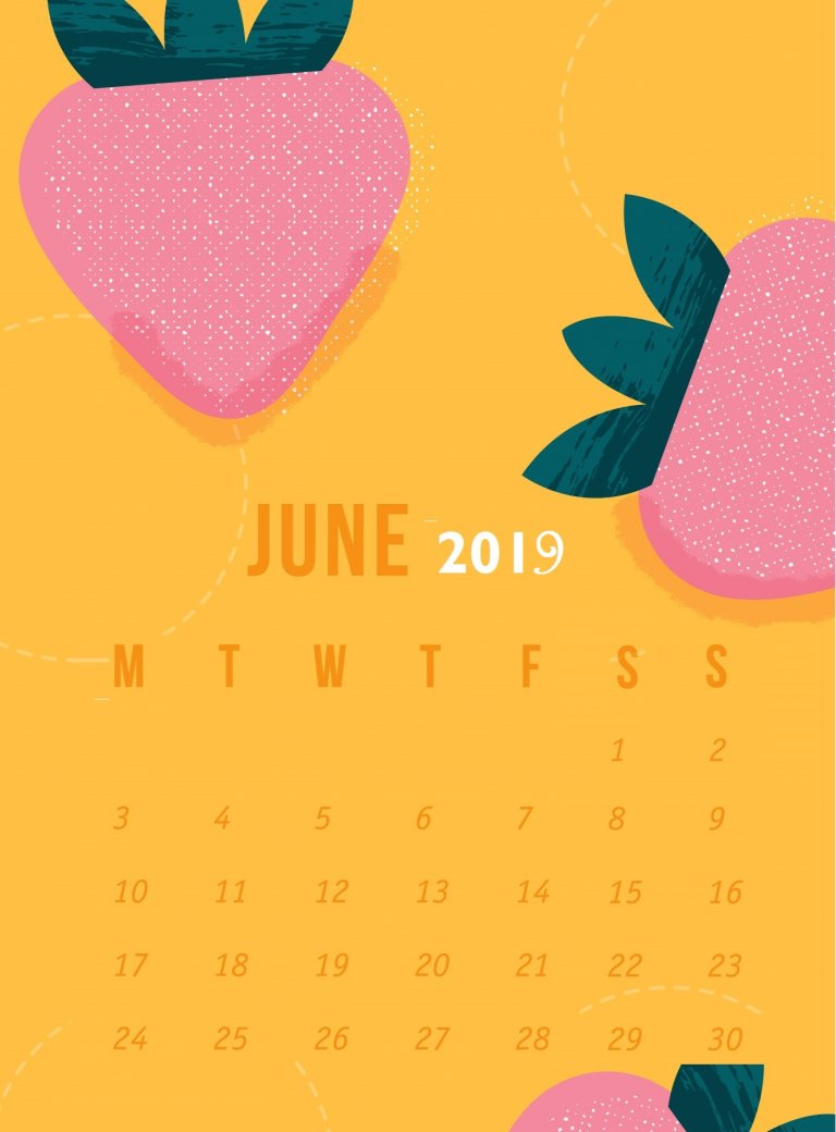 June 2019 iPhone Calendar Wallpaper