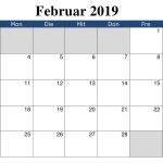 Kalender Februar Anpassen 2019