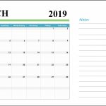 March 2019 Customized Calendar