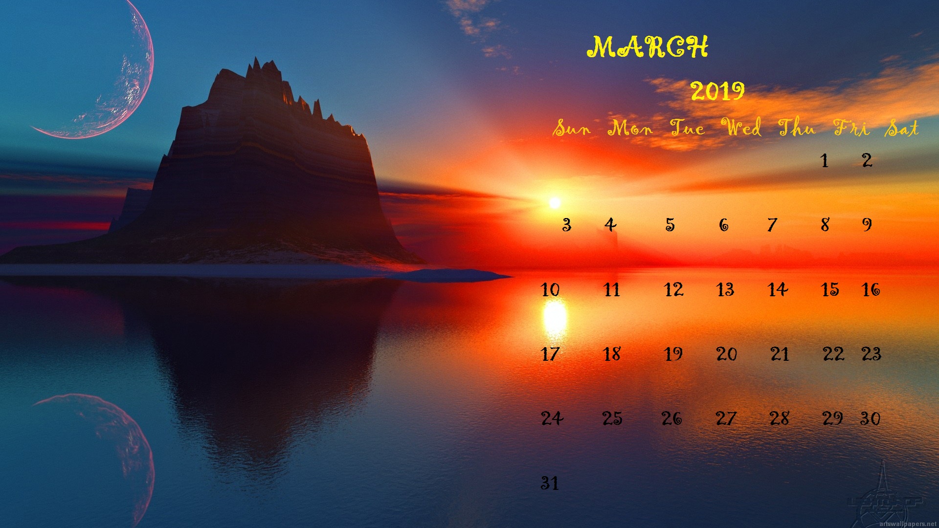 March 2019 Landscape Desktop Wallpaper