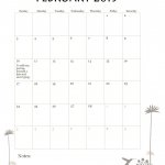 Print February 2019 Calendar Template