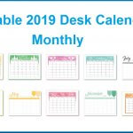 Printable 2019 Desk Calendar