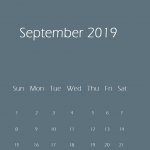 Simple iPhone September 2019 Wallpaper Calendar