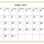 April 2019 Calendar With Holidays