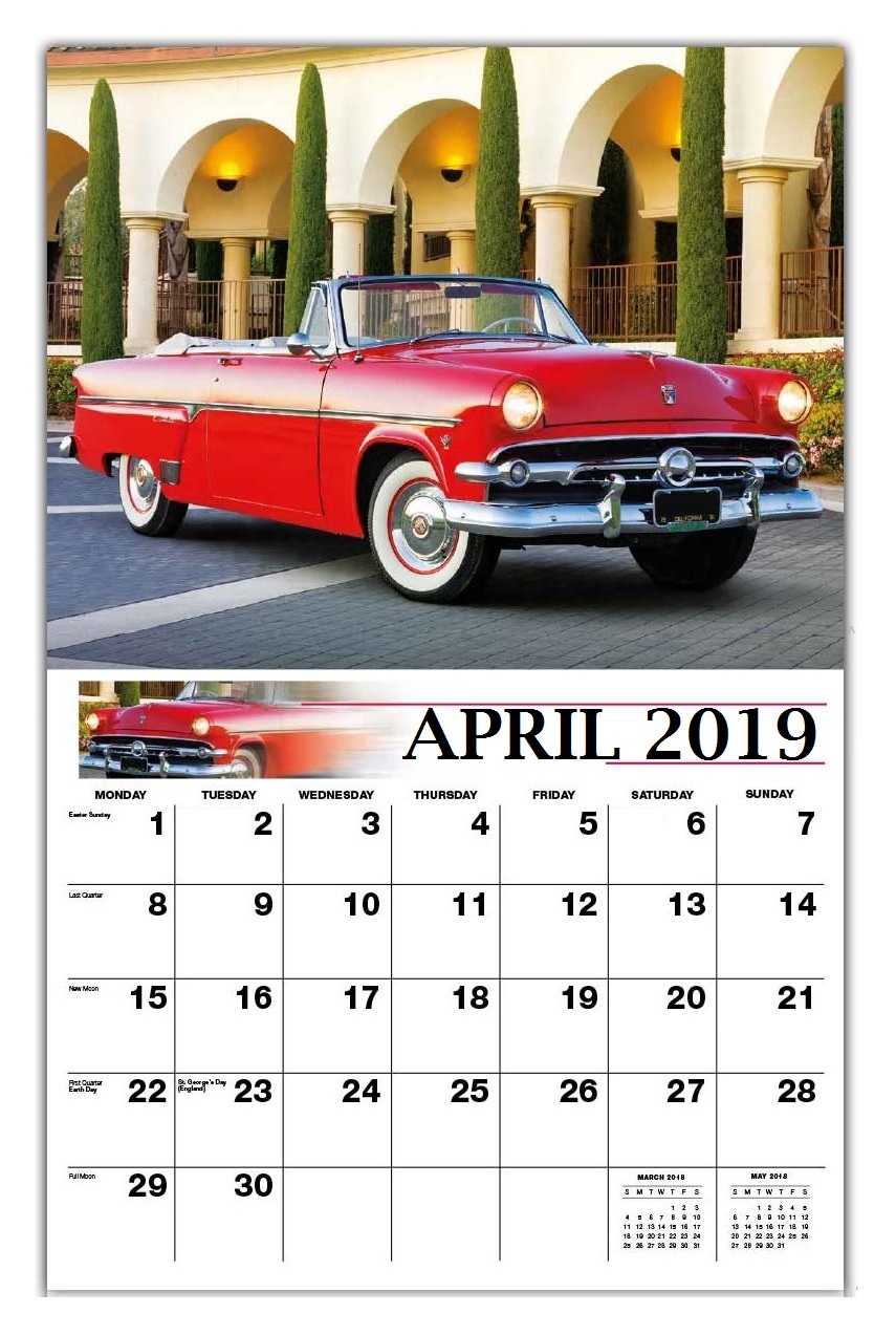 April 2019 Wall Calendar Template