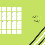 Editable April 2019 Desk Calendar