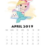 Free Printable April 2019 Wall Calendar