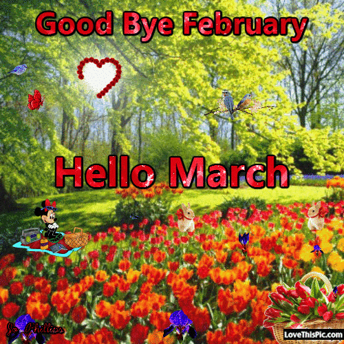 Goodbye February Welcome March Gif