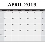 Printable April 2019 Blank Template