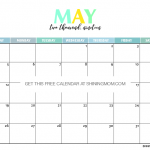 2019 May Calendar UK