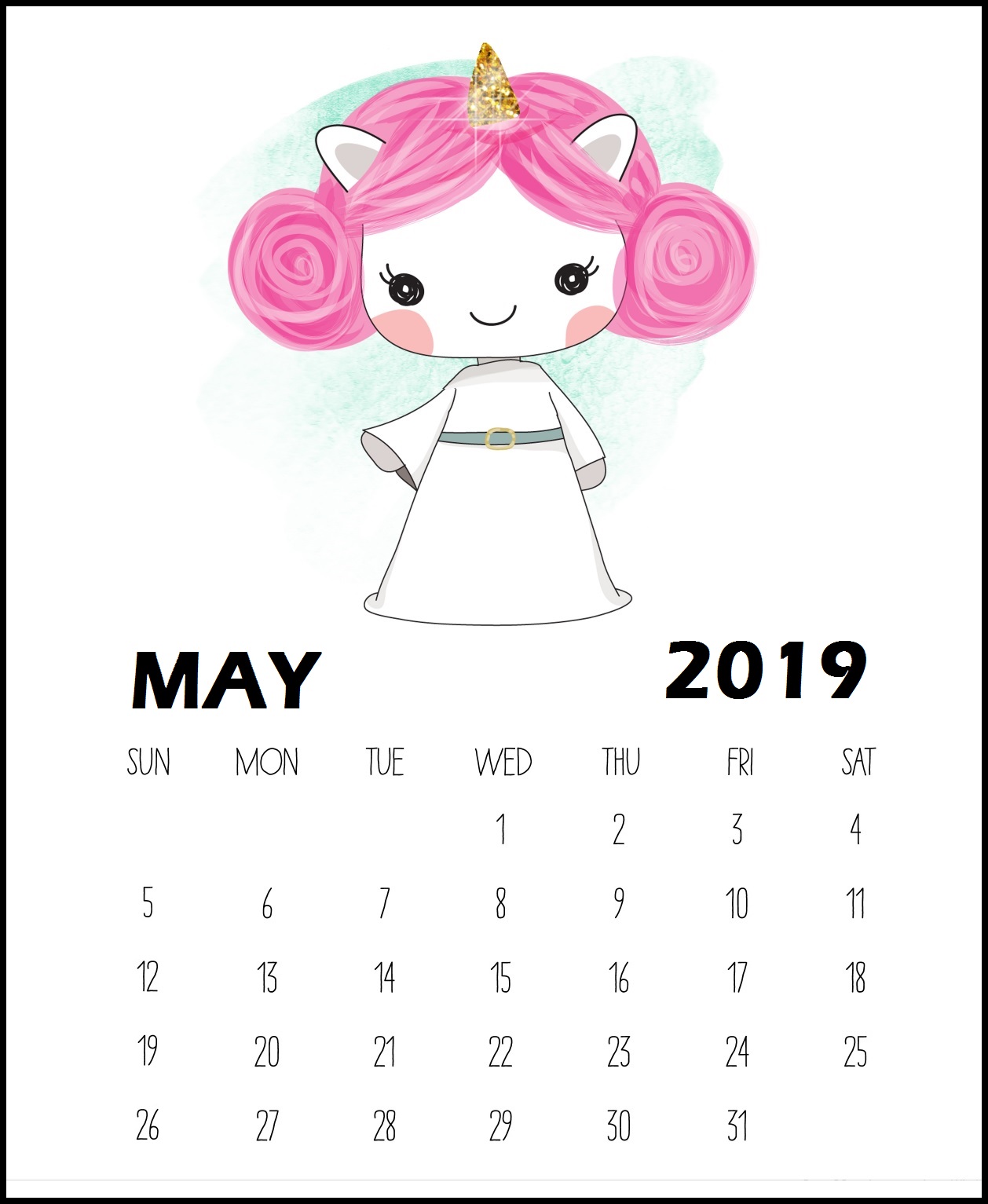 Cool May 2019 Calendar To Print