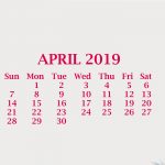 Cute Floral April 2019 Calendar