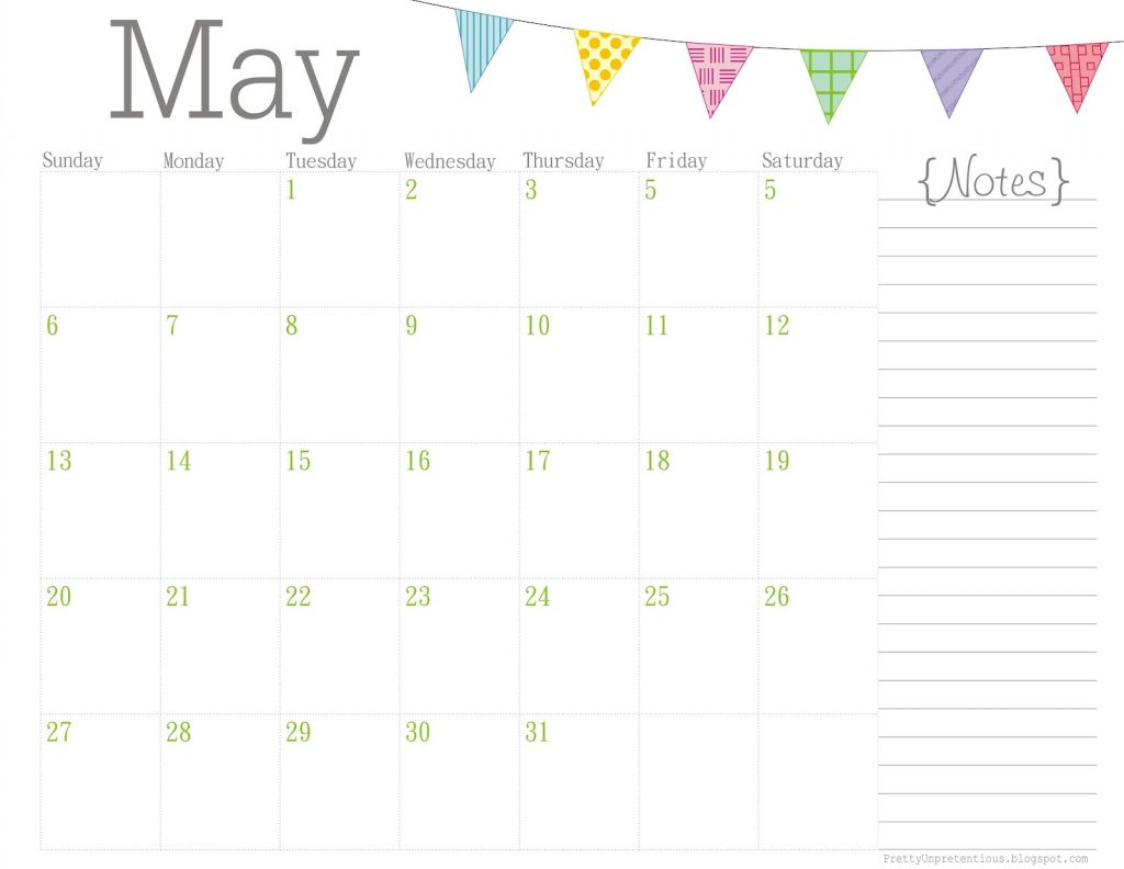Cute May 2019 Calendar