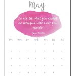 Inspirational May 2019 Calendar