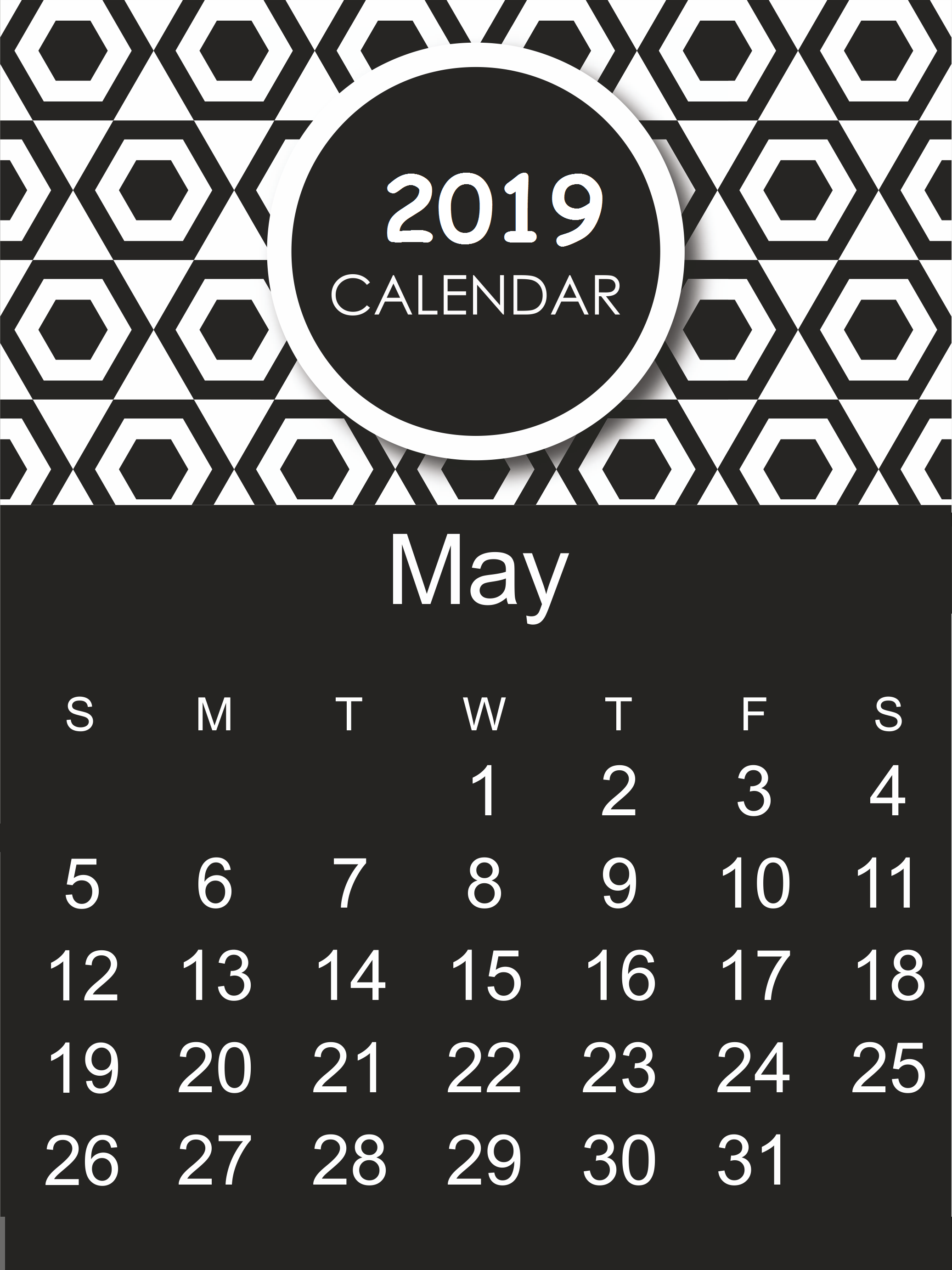 May 2019 HD Wall Calendar