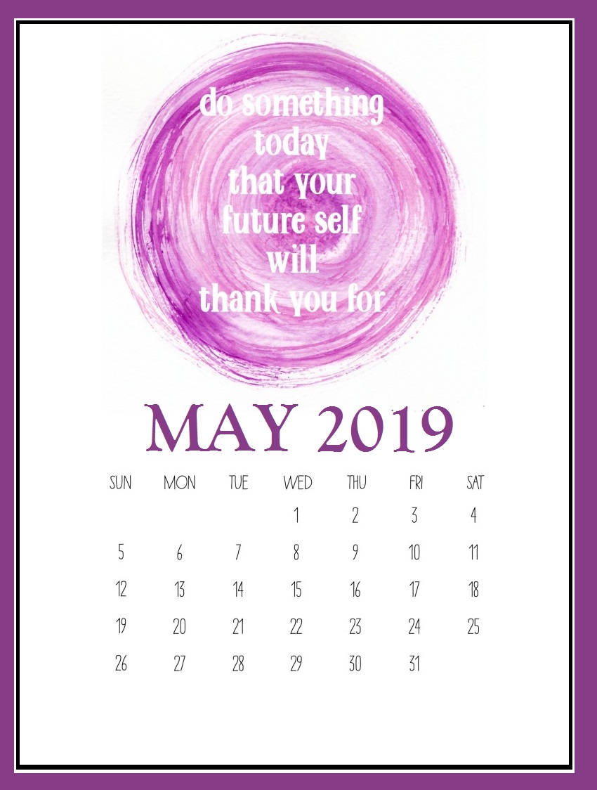 Motivational May 2019 Office Wall Calendar