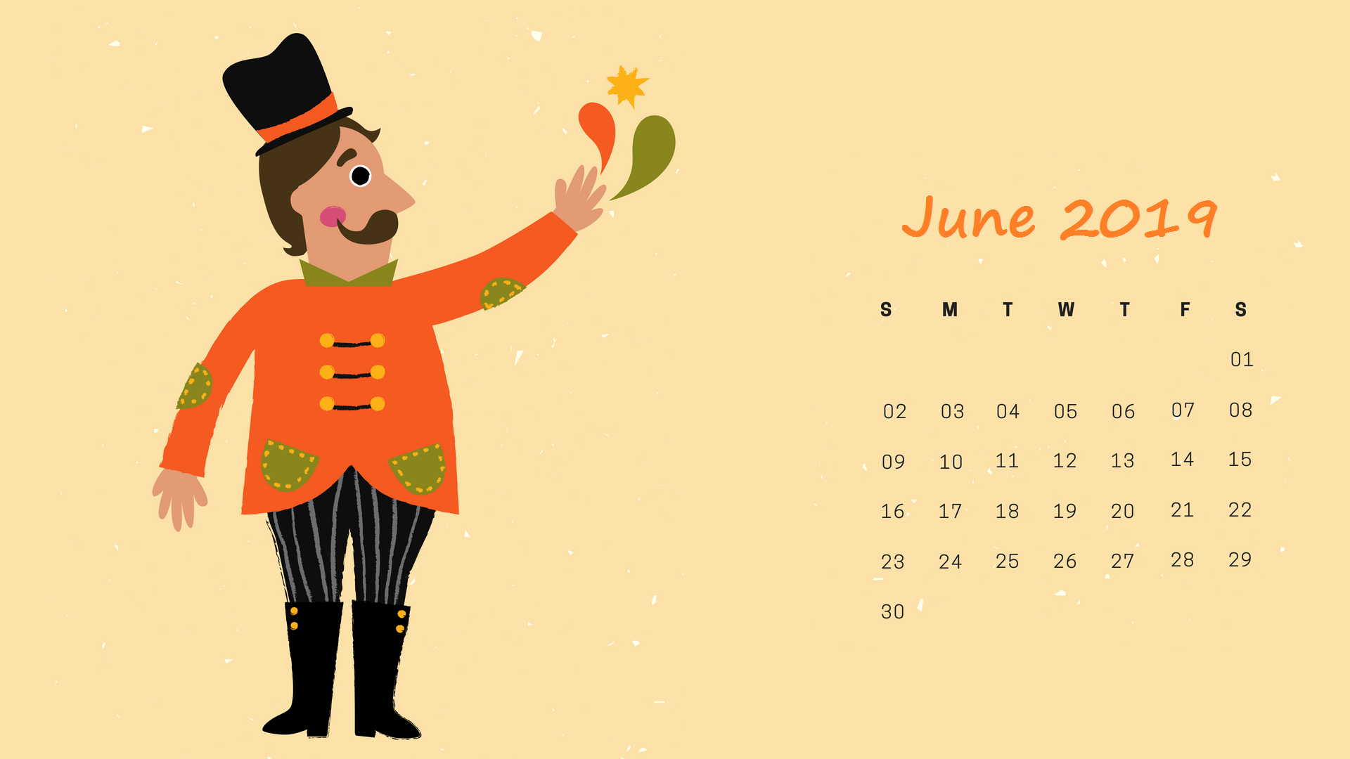 2019 June HD Calendar Design