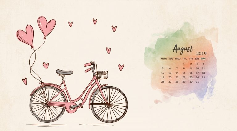 August 2019 HD Calendar Wallpaper