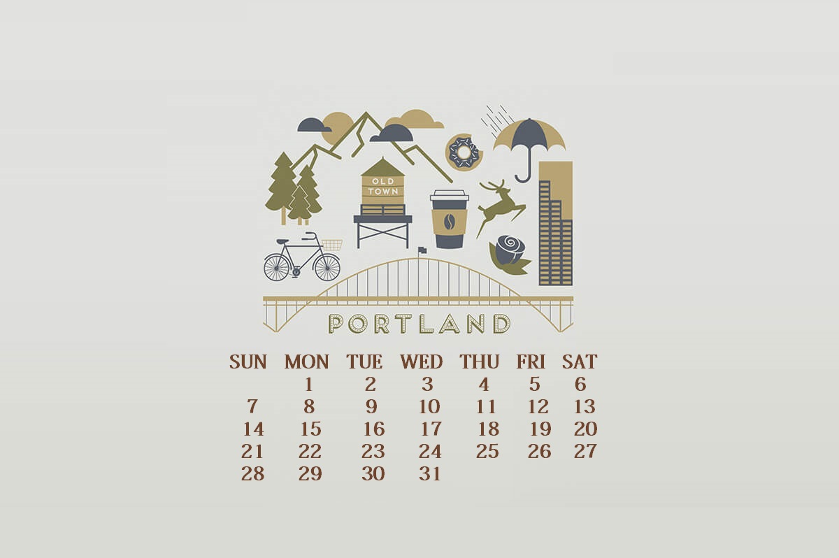 Decorative July 2019 Wall Calendar