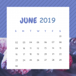 Free June 2019 Calendar Design