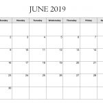 Free June 2019 Excel Template