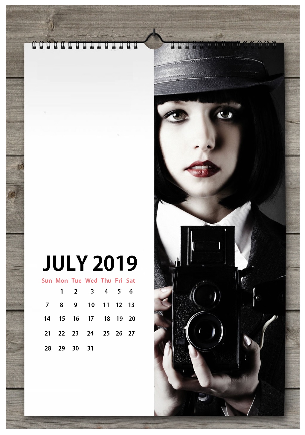 Free Printable July 2019 Wall Calendar