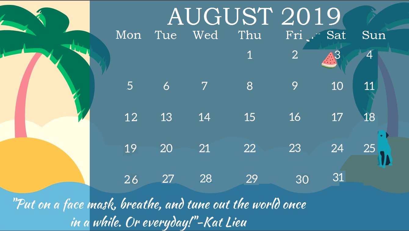 Inspiring August 2019 Calendar Wallpaper