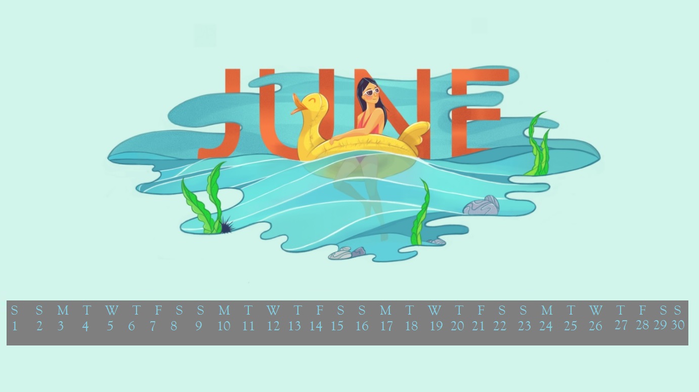 June 2019 Calendar Wallpaper