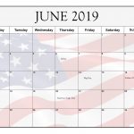 June 2019 Federal Holidays USA Calendar