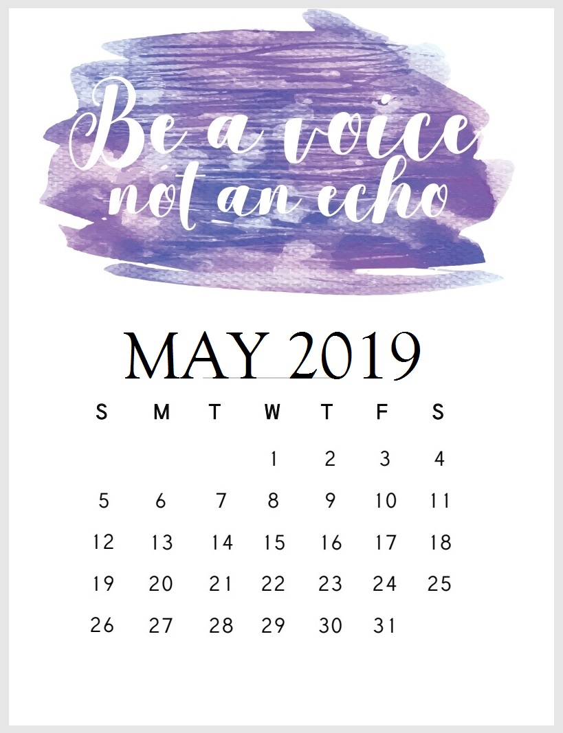 May 2019 Quotes Calendar