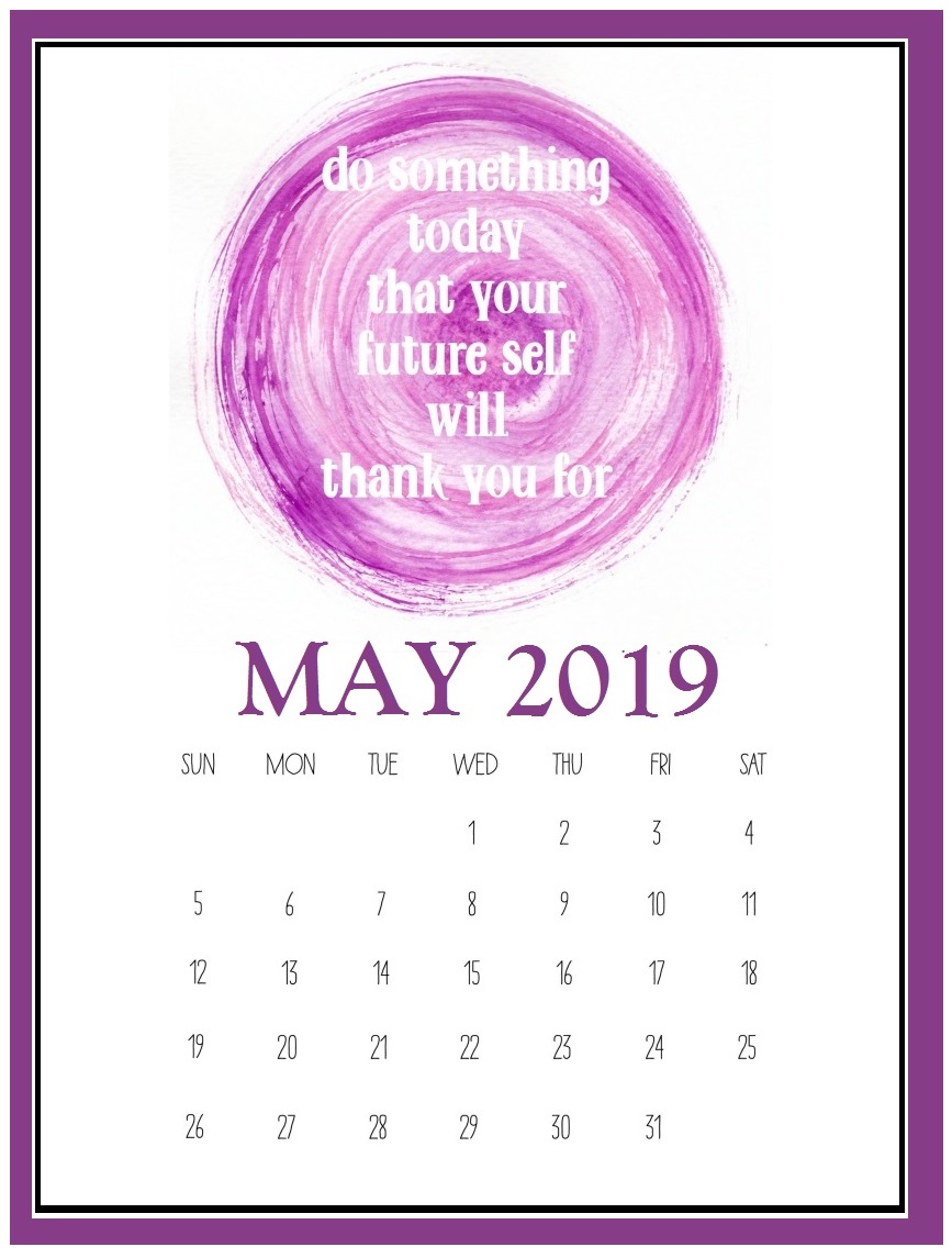 Motivational May 2019 Office Calendar