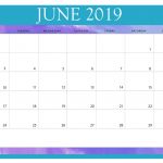 Print June 2019 Calendar Online
