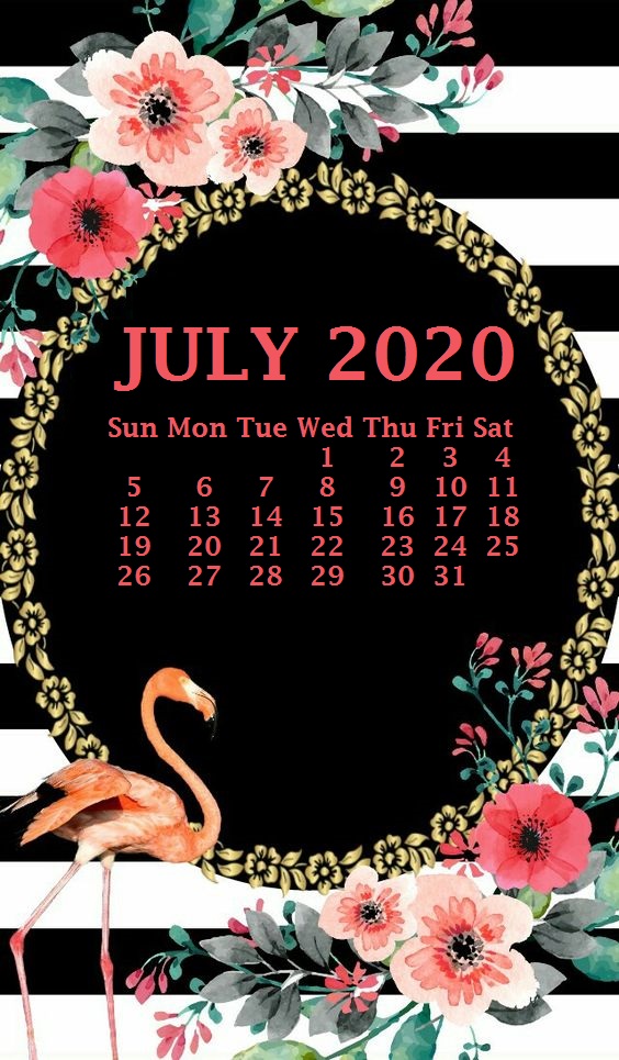 iPhone July 2020 Calendar Wallpaper