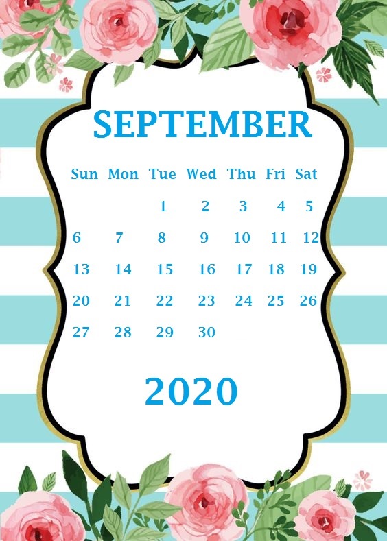 iPhone September 2020 Calendar Wallpaper