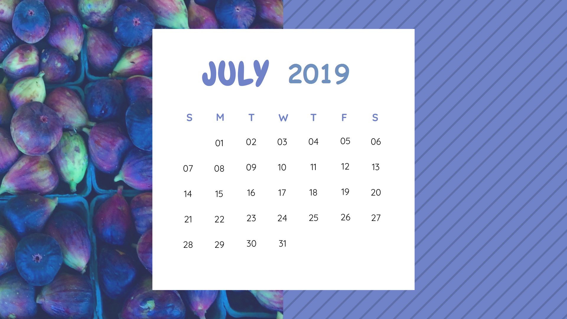 Best July 2019 Calendar Design