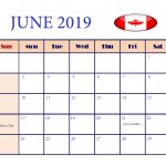 Canada June 2019 Bank Holidays Calendar